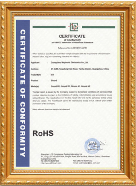 China Shenzhen Huahao Gaosheng Technology Co., Ltd certification